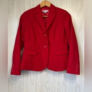 Pendleton Red Wool Blend Blazer Size 4P EUC